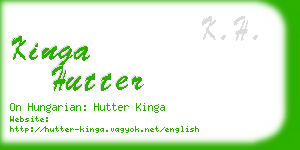kinga hutter business card